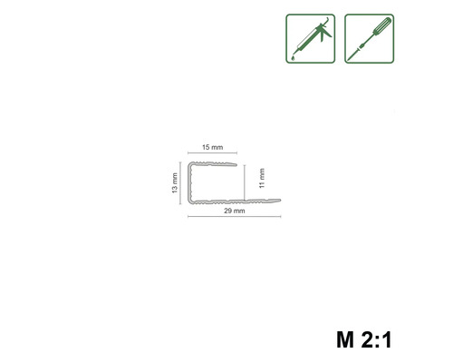 Profilquerschnitt mit Maßangaben