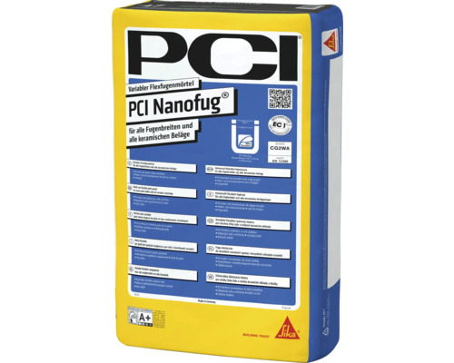 PCI Nanofug® Variabler Flexfugenmörtel für Steingut- und Steinzeugbeläge manhattan 15 kg PCI Nanofug flexibler Fugenmörtel für alle Fugenbreiten und keramischen Beläge, 15 Kilogramm