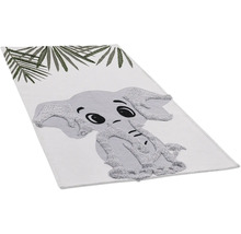 Teppich mit Elefantenmotiv und Pflanzenmuster