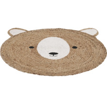 Bärengesicht Teppich aus Jute