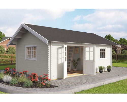 Gartenhaus mit Doppeltür, Fenster und Dachpappe