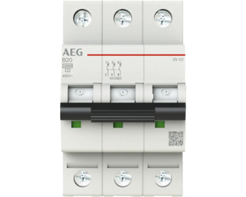 AEG Leitungsschutzschalter B20, dreiphasig