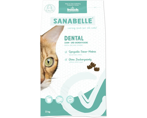 Katzenfutter trocken Sanabelle Dental 2 kg, Zahn- und Mundhygiene Sanabelle Dental Katzenfutter 2 Kilogramm Packung