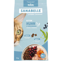 Sanabelle Kitten Huhn und Preiselbeeren Katzenfutter, 2 kg Packung