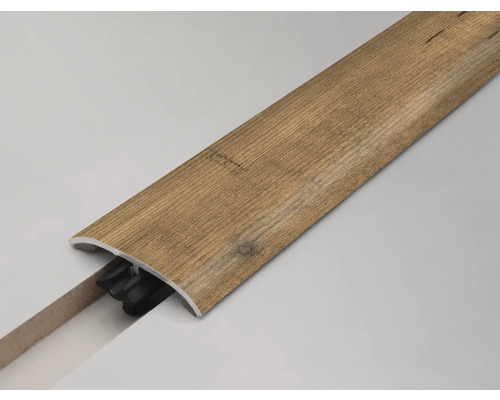 Holzfarbene Übergangsleiste zur Bodenverlegung.