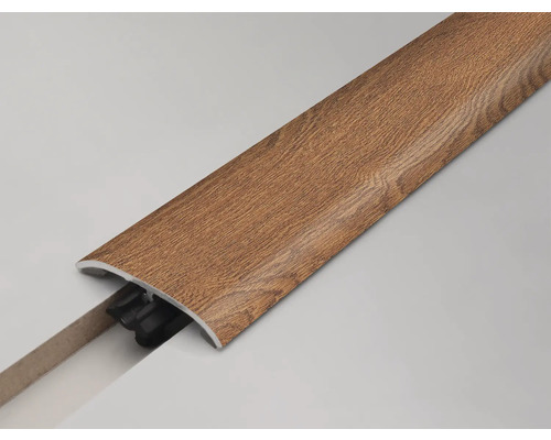 Bodenprofil mit Holzoptik zur Abdeckung von Bodenübergängen