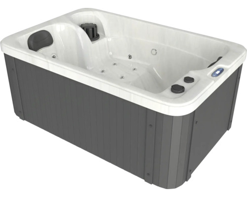 Whirlpool mit grauer Verkleidung und integrierten Düsen