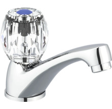 Wasserhahn mit transparentem Kristallgriff