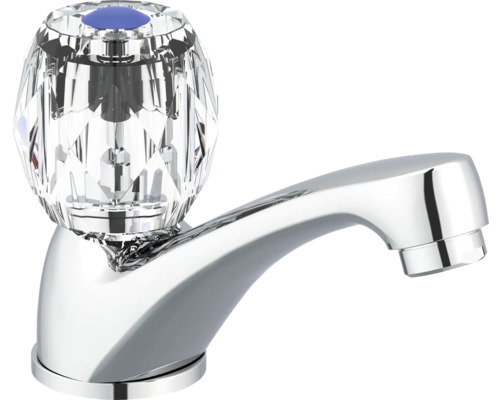 Wasserhahn mit transparentem Kristallgriff