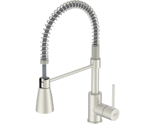 Küchenarmatur mit Spiralfeder und Auslauf