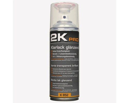 2K Pro glänzender Klarlack in Spraydose