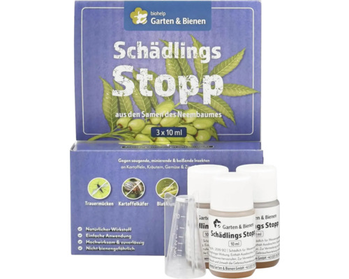 Biohelp Garten und Bienen Schädlings-Stopp mit Dosierhilfe und drei Flaschen Schädlingsbekämpfungsmittel