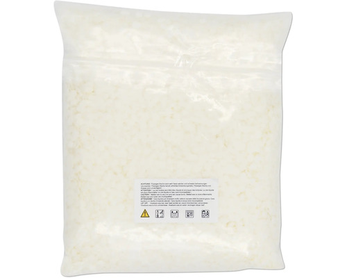 Sojawachs in transparenter Verpackung für die Kerzenherstellung