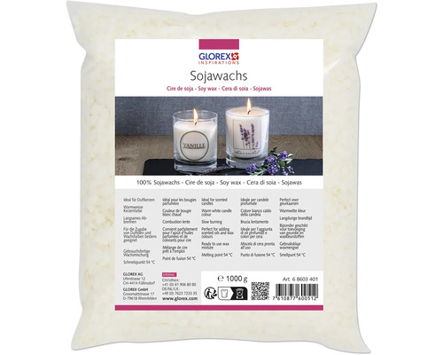 Glorex Sojawachs, 1000 g, zur Herstellung von Duftkerzen