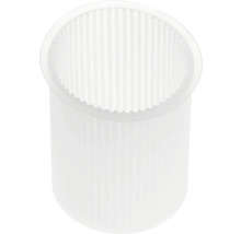 Weißer Lampenschirm aus Kunststoff mit gerippter Oberfläche