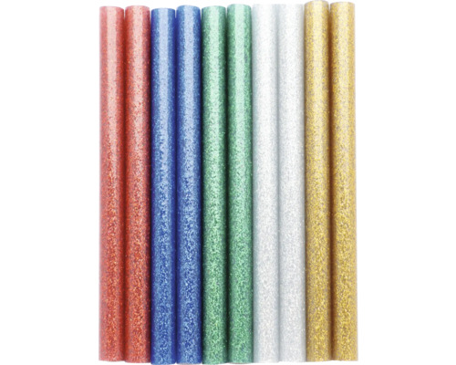 Mehrfarbige Glitzer-Heißklebestifte
