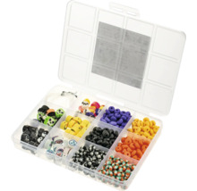 Sortimentsbox mit verschiedenen Perlen