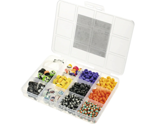 Sortimentsbox mit verschiedenen Perlen