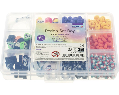 Perlen-Set Boy von Glorex in Sortierbox mit circa 240 Teilen