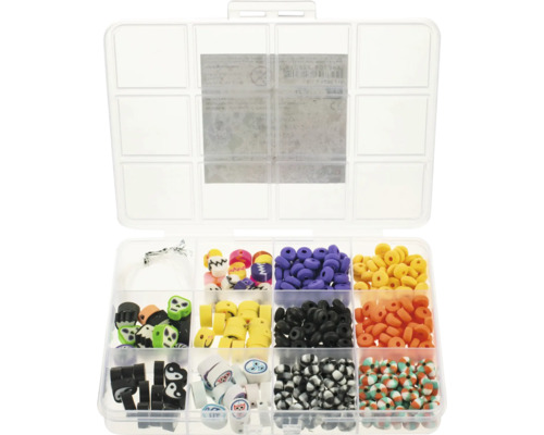 Sortierbox mit bunten Schmuckperlen
