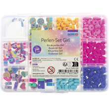 Perlen-Set für Mädchen, inklusive verschiedener Perlen und Zubehör, zur Schmuckherstellung