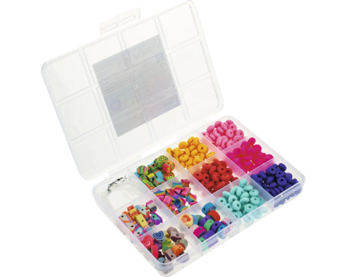 Perlen-Set Girl ca. 240 Stück Sortierbox mit diversen bunten Perlen