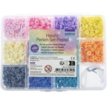 Glorex Heishi Perlen-Set Pastell, circa 1000 Stück
