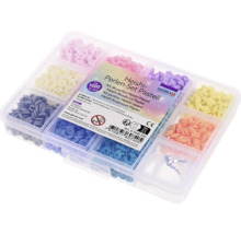 Glorex Heishi Perlen Set Pastell mit circa 1000 Stück