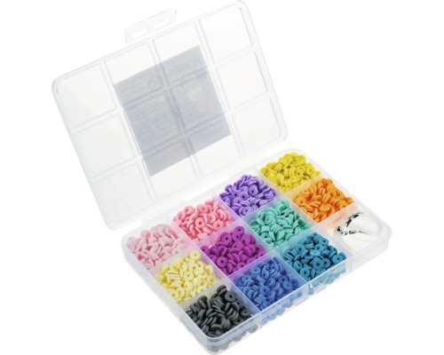Sortierbox mit bunten Perlen zum Basteln und Dekorieren