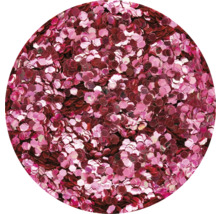 Nahaufnahme von rosafarbenem Glitter