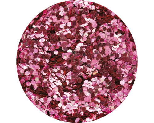 Nahaufnahme von rosafarbenem Glitter