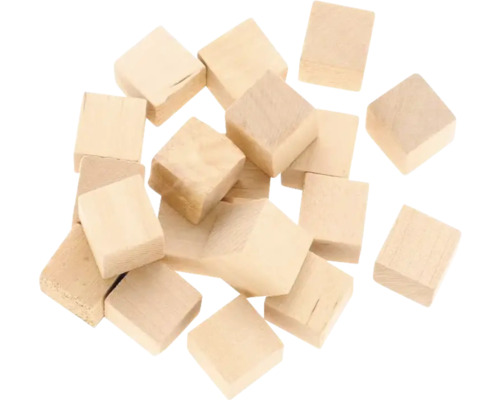 Quadratische Holzklötze zur Dekoration