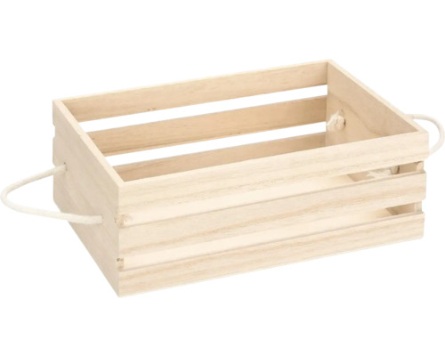 Holzkiste mit Seilgriffen