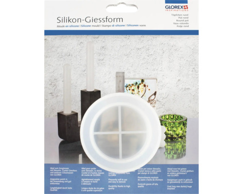 Silikon Gießform für runde Töpfe von GLOREX