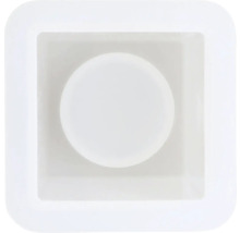 Silikonform mit quadratischem Rahmen und runder Aussparung