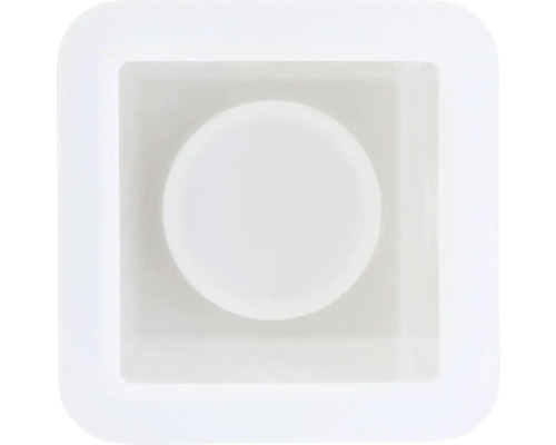 Silikonform mit quadratischem Rahmen und runder Aussparung