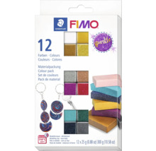 Fimo Sparkle Ofenhärtende Modelliermasse, 12 Farben