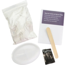 Gießset Schale mit Marmoreffekt, inklusive Gießpulver, Schale, Mischholz und Farbpigment