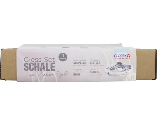 Giess-Set Schale mit Marmor-Effekt in einer Verpackung