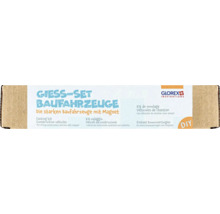 Gießset Baufahrzeuge mit Magnet im Karton