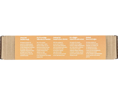 Gieß-Set Baufahrzeuge, Komplett-Set zum Gießen von 12 Objekten, mit Acrylfarben, Magnetband, Form, Pinsel und Werkzeugen