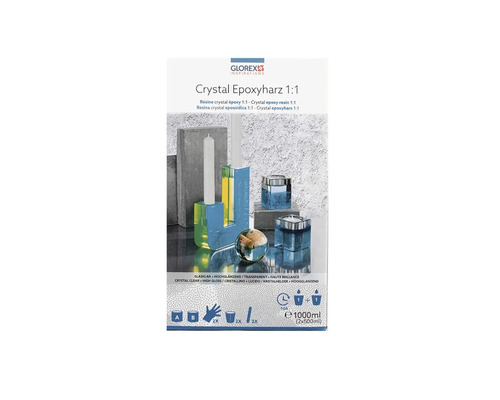 Glorex Crystal Epoxidharz 1:1 Packung für Bastelarbeiten