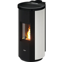 Pelletofen mit Flamme hinter Sichtfenster