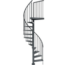 Wendeltreppe aus Stahl mit Geländer