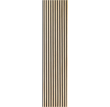 Akustikpaneel mit Holzlamellen zur Schallabsorption