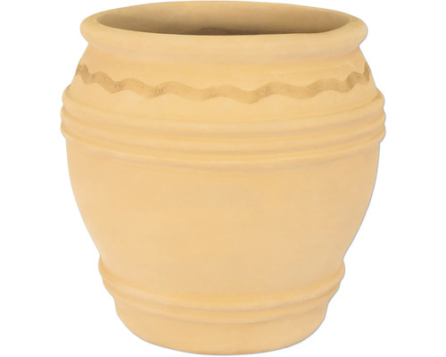 Pflanztopf Zonarati Terrakotta Ø 52 cm H 52 cm terracotta Beiger Terrakotta Blumentopf mit gewelltem Dekor
