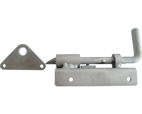 Riegel aus Metall mit Dreiecksplatte zur Befestigung