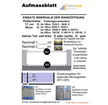 waterstop Messblatt zur Montage