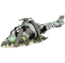 Dekorativer Hubschrauber als Aquariumdekoration