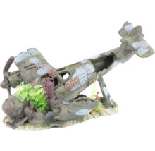 Flugzeugwrack als Dekoration für Aquarien